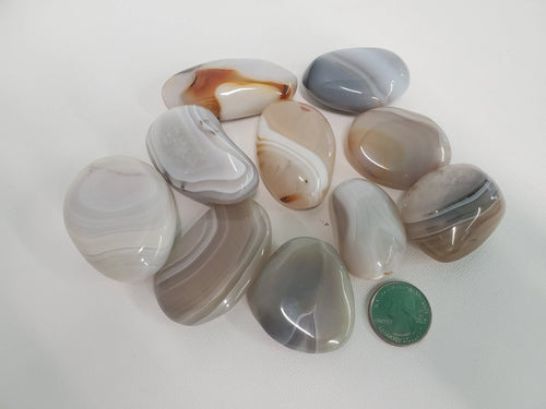 Banded Agate Palm, Small - Stamina, Grounding, Love freeshipping - In Spyrit Metaphysical