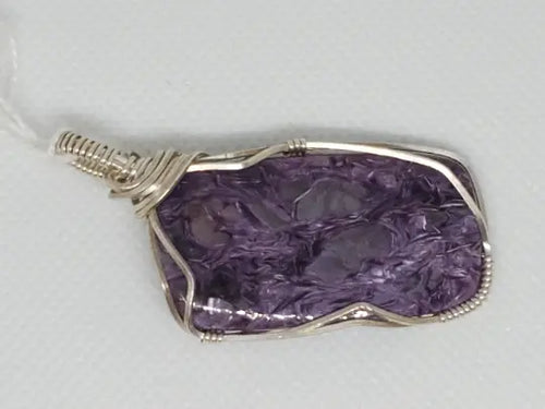 Charoite Pendant Charoite Pendant - Psychic Abilities, Intuition, Transformation In Spyrit Metaphysical