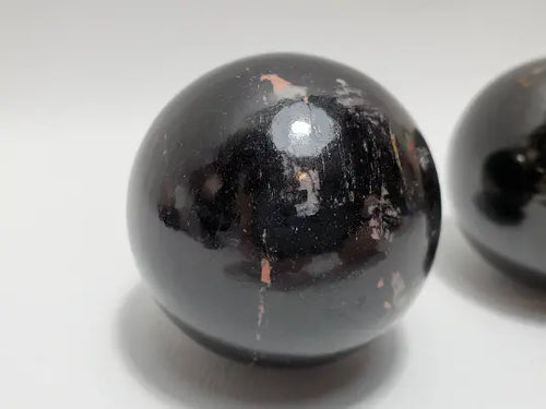 Tourmaline Mica Garnet Sphere Tourmaline Mica Garnet Sphere - 50mm - Protection, Serenity, Passion In Spyrit Metaphysical