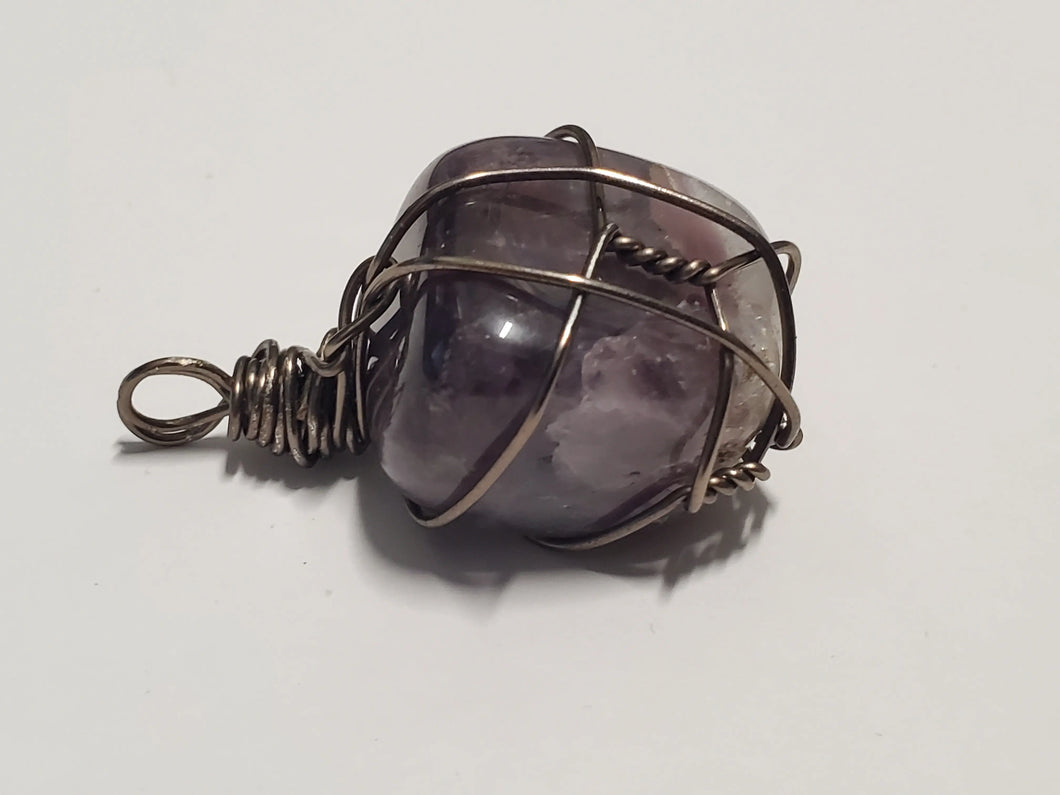Amethyst Wire Wrapped Pendant In Spyrit Metaphysical