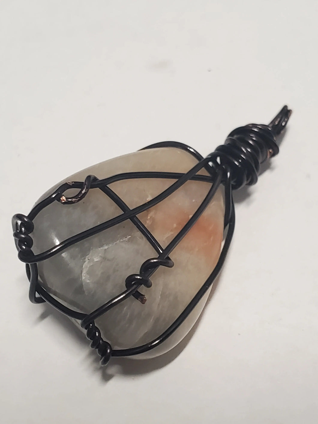 Black Moonstone Wrapped Pendant In Spyrit Metaphysical