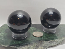 Load image into Gallery viewer, Black Obsidian Sphere, 50 mm - Grounding, Protection, Healing In Spyrit Metaphysical
