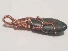 Load image into Gallery viewer, Blue Tiger&#39;s Eye Wire Pendant In Spyrit Metaphysical
