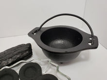 Load image into Gallery viewer, Cast Iron Cauldron Cast Iron Cauldron Black - Altar Accessories, Protection, Spellcasting In Spyrit Metaphysical
