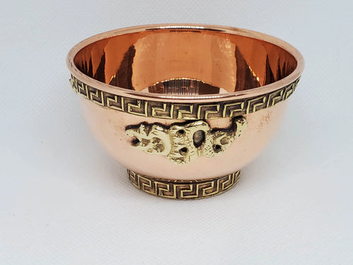 copper offering bowl Copper Offering Bowl, Dragon - Energy Direction, Healing, Luck In Spyrit Metaphysical