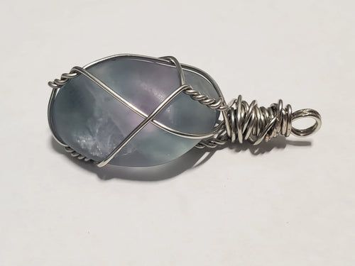 Fluorite Wire Wrapped Pendant In Spyrit Metaphysical