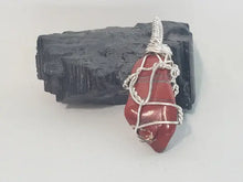 Load image into Gallery viewer, Jasper Red Wire Pendant Jasper Red Wire Pendant - Nurturing, Grounding, Stabilizing In Spyrit Metaphysical
