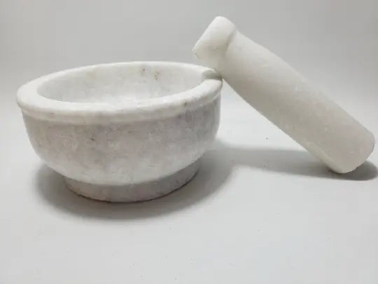 Marble Mortar and Pestle Marble Mortar & Pestle, Carrara White - Protection, Success In Spyrit Metaphysical