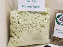Load image into Gallery viewer, Migraine Relief Mini Kit - Bath Salts, Herbal Mix and Stone In Spyrit Metaphysical
