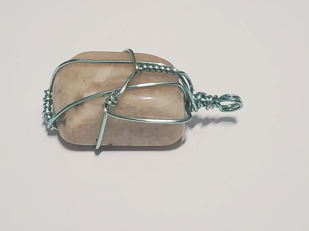 Moonstone Wire Wrapped Pendant In Spyrit Metaphysical