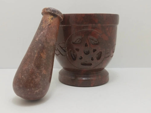 Mortar Pestle, Celtic Knot and Pentacle Decoration - Soothing, Calming, Energy In Spyrit Metaphysical