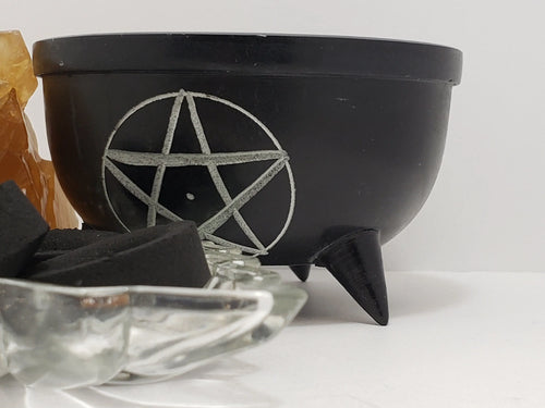 Pentacle Black Stone Burner In Spyrit Metaphysical