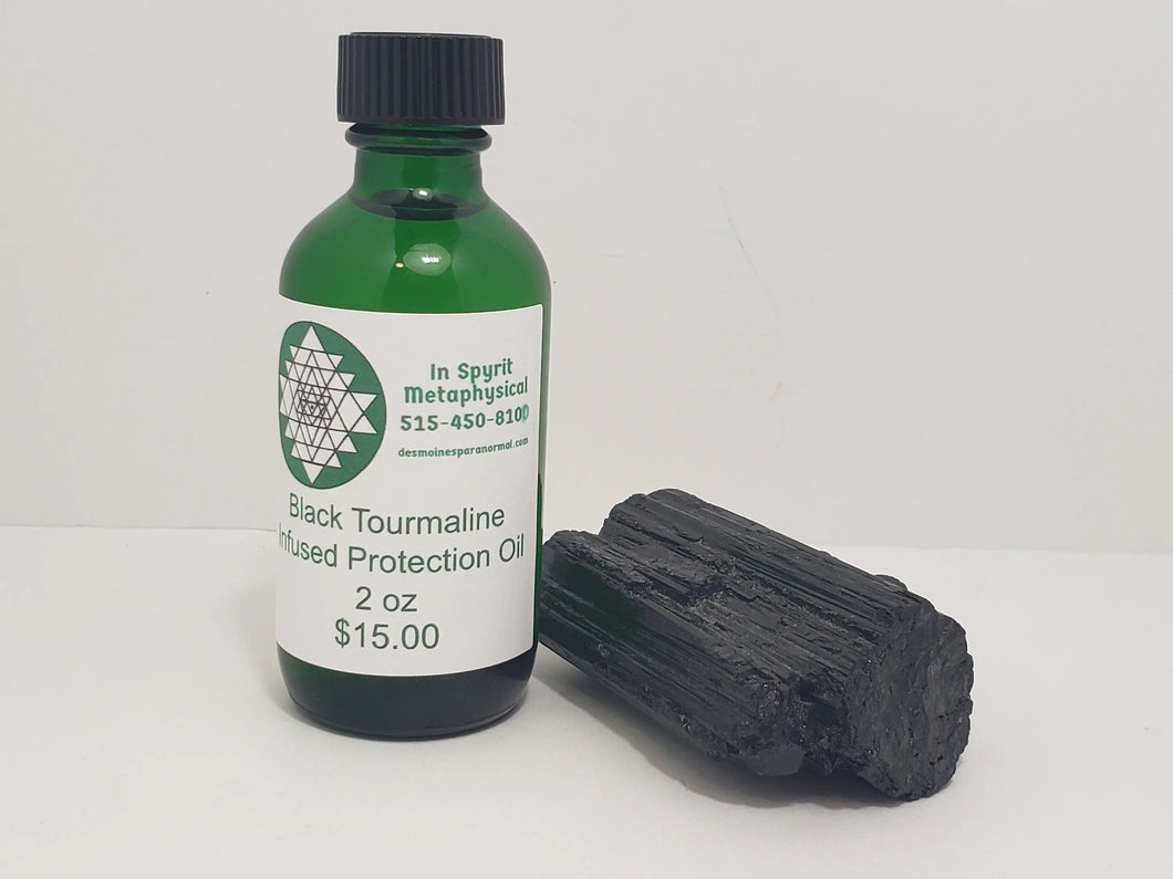 Protection oil Black Tourmaline, Coconut Oil - Protection, Blessing, Cleansing freeshipping - In Spyrit Metaphysical