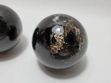 Load image into Gallery viewer, Tourmaline Mica Garnet Sphere Tourmaline Mica Garnet Sphere - 50mm - Protection, Serenity, Passion In Spyrit Metaphysical
