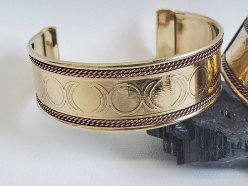 Triple Moon Bracelet Triple Moon Bracelet, Brass and Copper In Spyrit Metaphysical