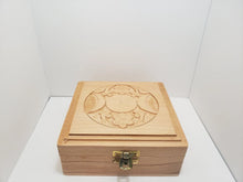 Load image into Gallery viewer, Triple Moon Carved Box - Crystal Storage, Herb Storage, Altar Accessories In Spyrit Metaphysical
