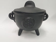 Load image into Gallery viewer, Triquetra Cast Iron Cauldron Triquetra Cast Iron Cauldron In Spyrit Metaphysical
