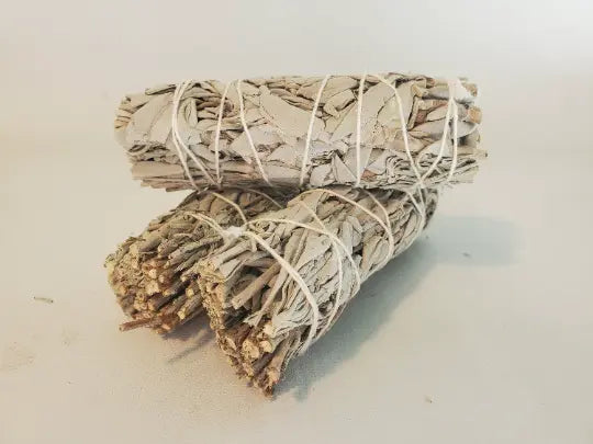 White and Blue Sage Smudge Sticks - Smudging, Cleansing, Positive Energy In Spyrit Metaphysical