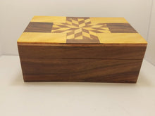 Load image into Gallery viewer, Wooden Box with a Geometric Inlay - Tarot Storage, Altar Items, Crystal Storage In Spyrit Metaphysical
