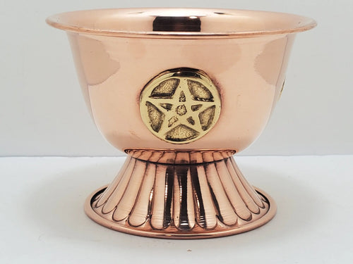 Pentacle Copper Offering Chalice - Luck, Optimism, Combats Lethargy In Spyrit Metaphysical